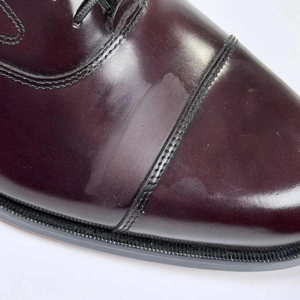 NEW Cole Haan Hawthorne Dress Shoe Mens 10 Burgundy Leather Cap Toe Oxford Derby